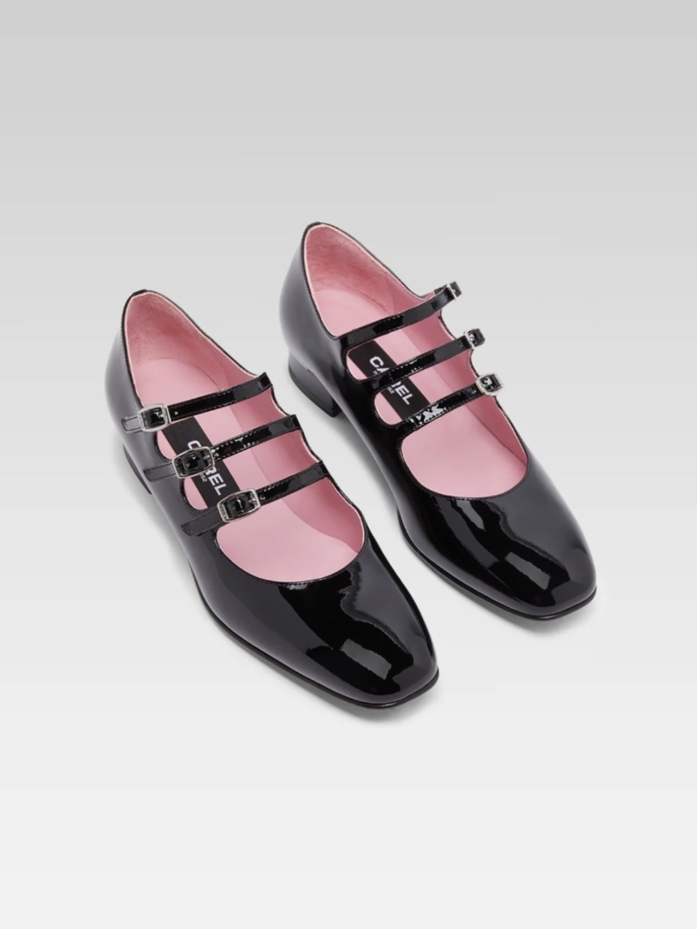 Carel Paris Ariana Black Patent Leather Baby Ballet Flats 40 - With Box!